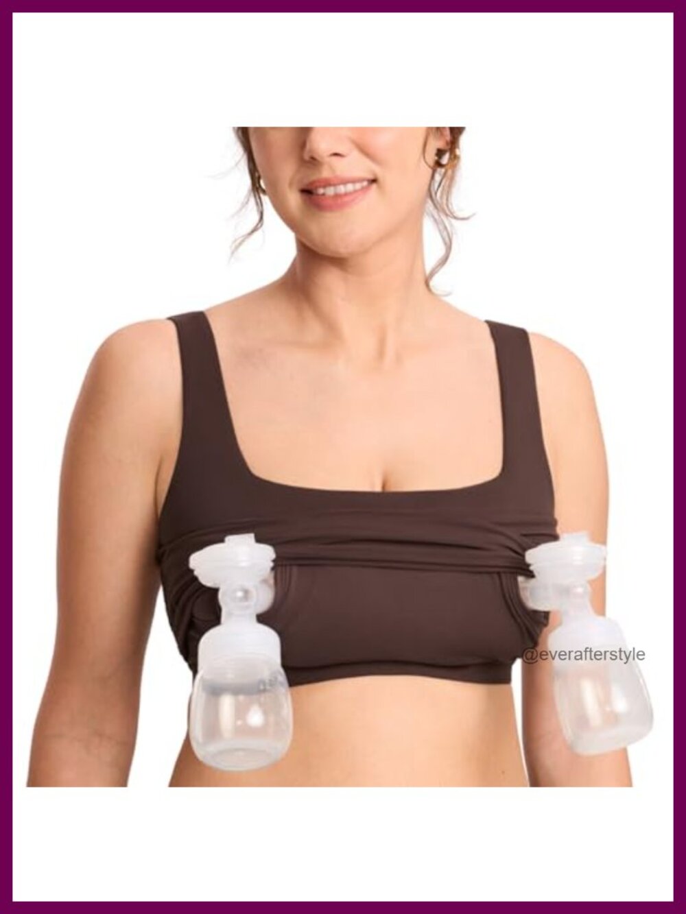 Longline Square Neck Pumping Bra Wire Free Full Coverage Yoga
